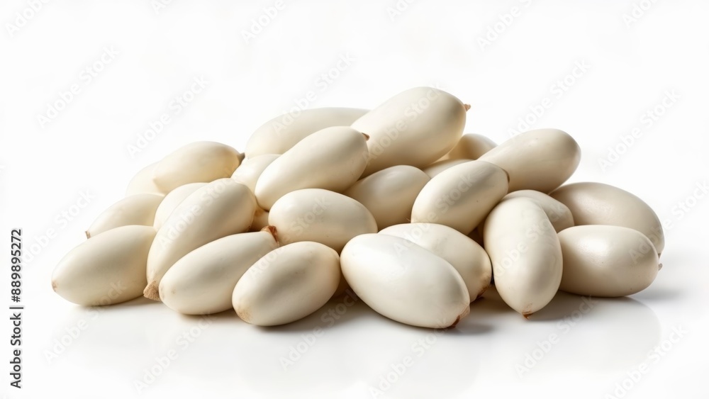 Pile of fresh white garlic cloves Pile of fresh white garlic cloves