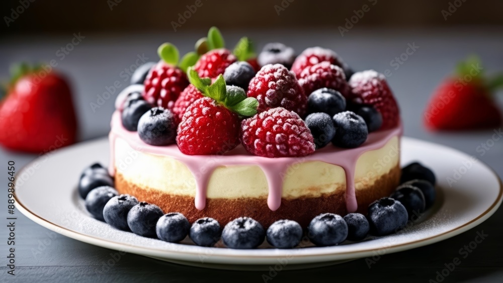 Deliciously fruity dessert ready to be savored Deliciously fruity dessert ready to be savored