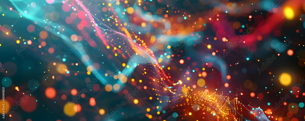 Fototapeta premium Abstract 3D Colorful Bokeh Background