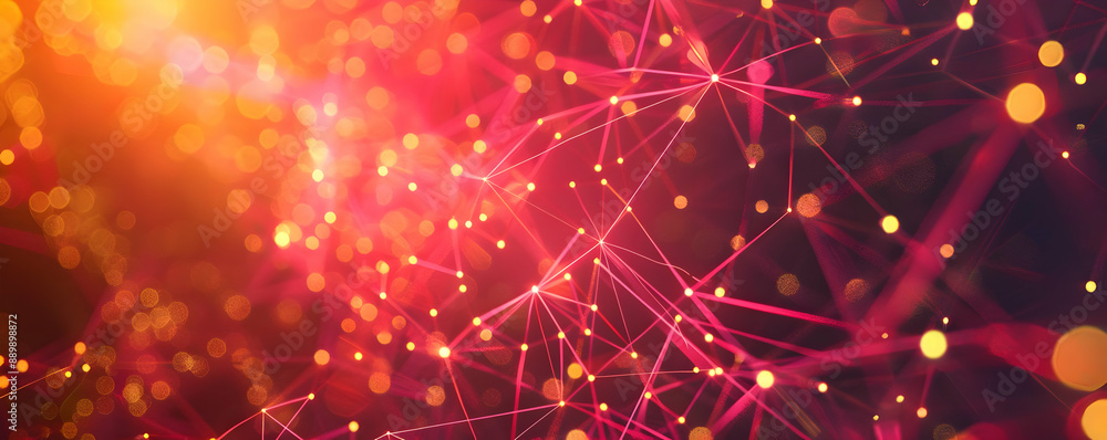 Fototapeta premium Abstract Background with Red and Yellow Lights
