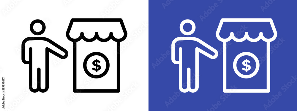 Buyer, shopper logo sign set vector outline Buyer, shopper logo sign set vector outline