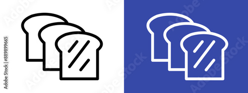 Bread slice logo sign set vector outline