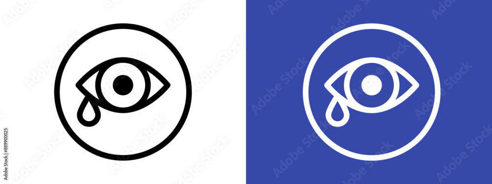 Crying logo sign set vector outline Crying logo sign set vector outline