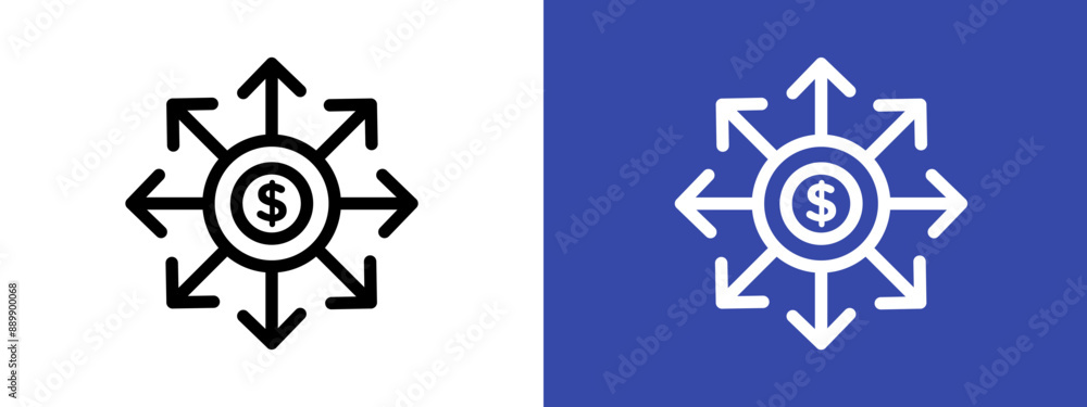 Diversified investment logo sign set vector outline Diversified investment logo sign set vector outline