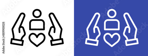 Customer care logo sign set vector outline