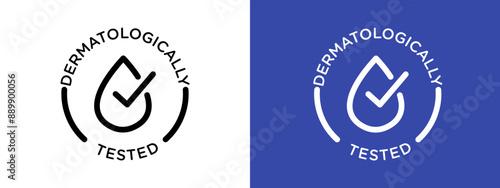dermatologically tested logo sign set vector outline