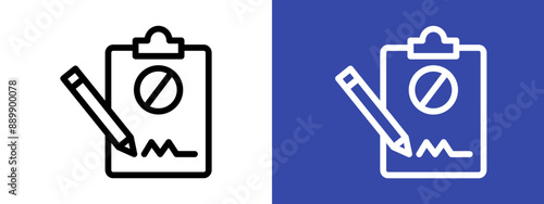 Document petition logo sign set vector outline