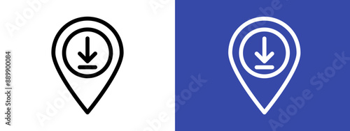 Wallpaper Mural Download GPS map location logo sign set vector outline Torontodigital.ca