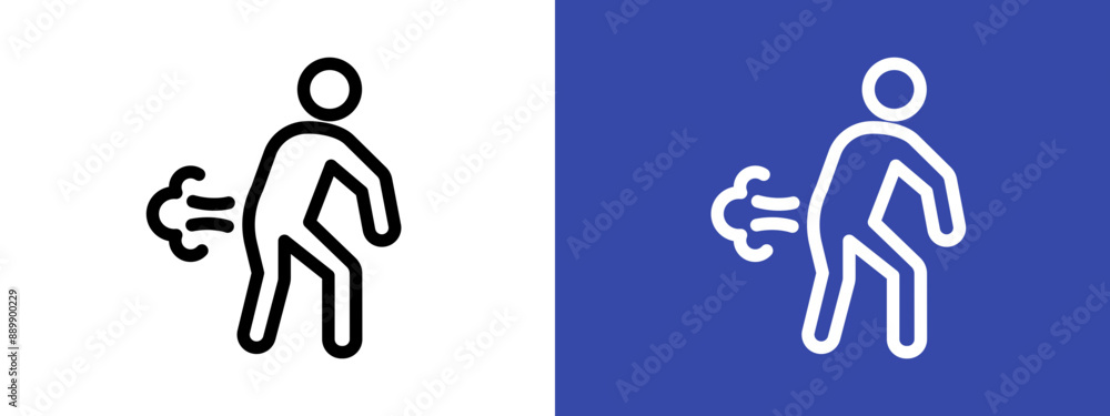 Fototapeta premium Farting logo sign set vector outline