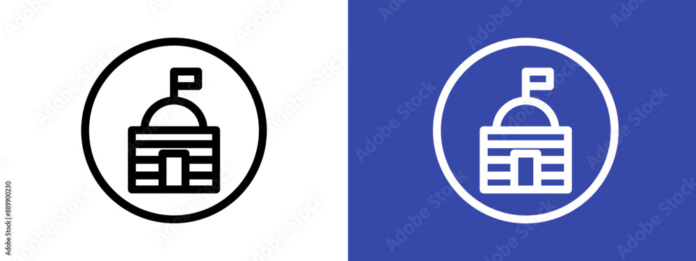 Government logo sign set vector outline Government logo sign set vector outline