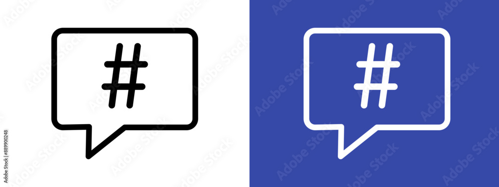 Obraz premium Hastag logo sign set vector outline