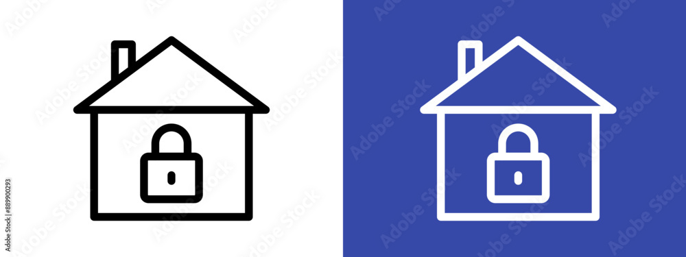 Home security logo sign set vector outline Home security logo sign set vector outline