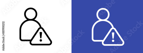 Fake account logo sign set vector outline
