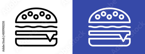 Hamburger logo sign set vector outline