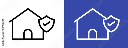 home insurance logo sign set vector outline