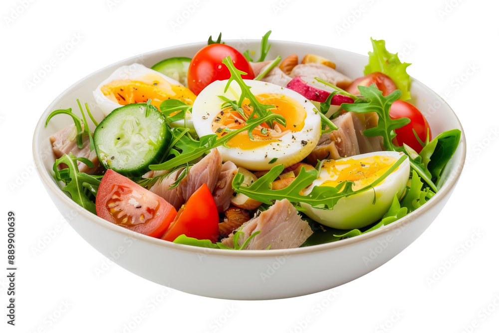 Delicious Tuna Salad with Egg, Cucumber and Tomatoes Delicious Tuna Salad with Egg, Cucumber and Tomatoes
