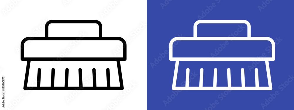 Scrubbing brush logo sign set vector outline Scrubbing brush logo sign set vector outline