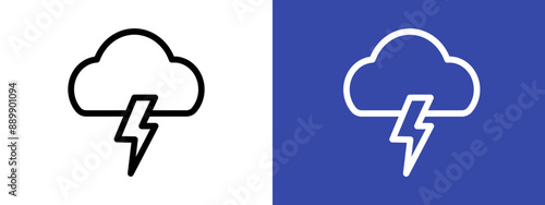 Storm logo sign set vector outline