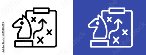 strategy logo sign set vector outline