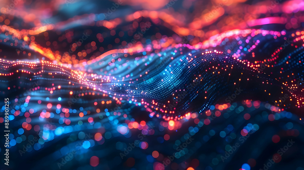 Abstract 3D Background with Blue and Red Bokeh Lights Abstract 3D Background with Blue and Red Bokeh Lights