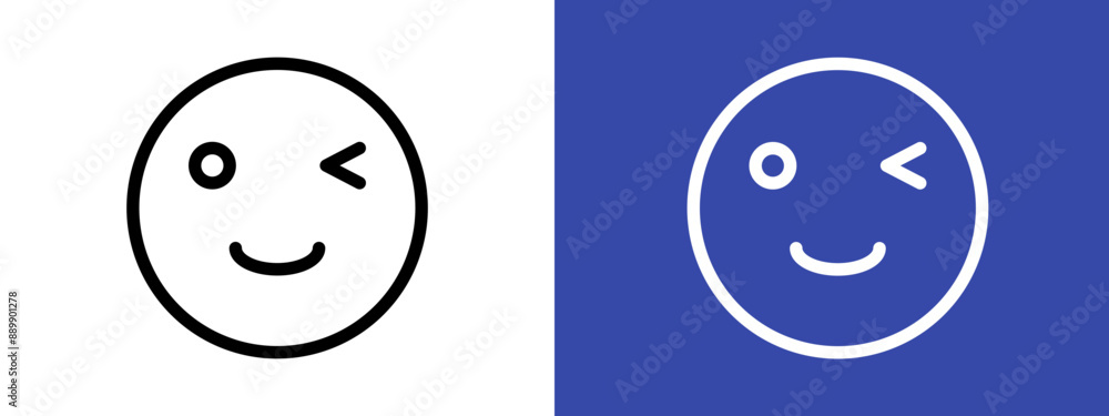 Winking eye logo sign set vector outline Winking eye logo sign set vector outline