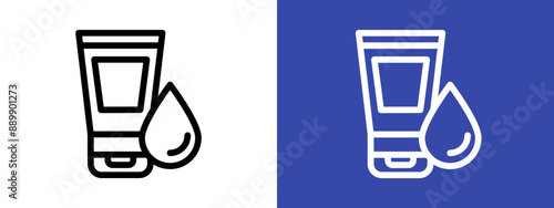 Water-based lubricant logo sign set vector outline