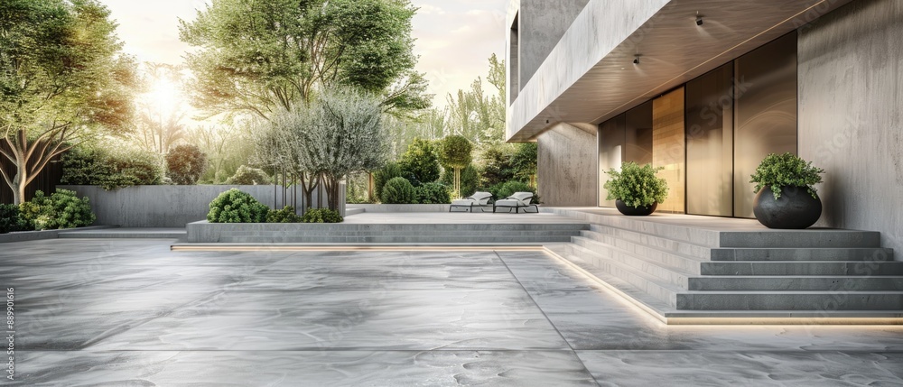 Modern concrete floor surface with natural view Modern concrete floor surface with natural view