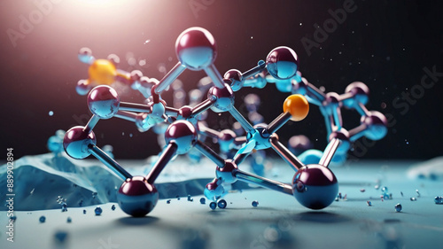 example of the molecular concept of atomic relationships in hydrogen bonds