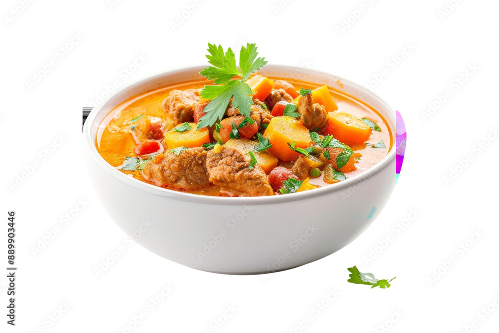 Steaming bowl of chicken and vegetable soup. Steaming bowl of chicken and vegetable soup.