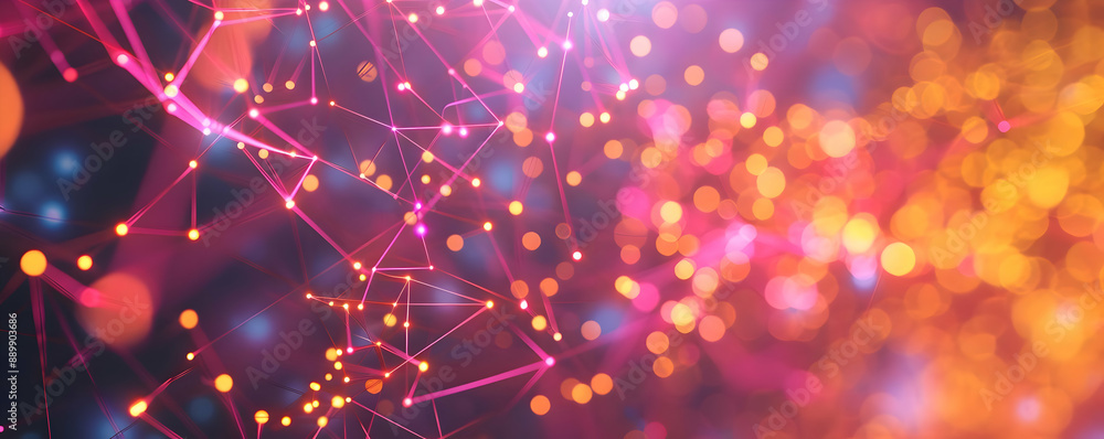 Abstract Background with Pink and Yellow Bokeh Abstract Background with Pink and Yellow Bokeh