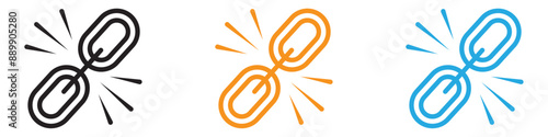 Backlink vector logo set collection for web app ui