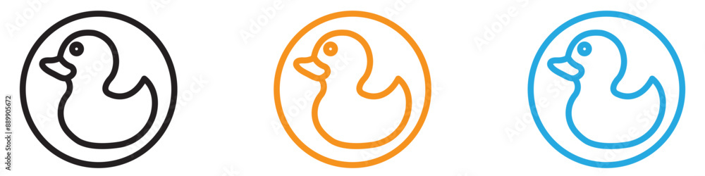 Duck vector logo set collection for web app ui Duck vector logo set collection for web app ui