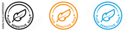 For sensitive skin vector logo set collection for web app ui
