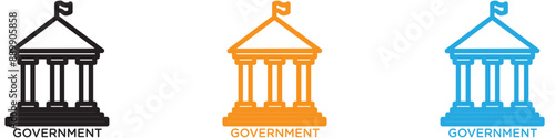 Government vector logo set collection for web app ui