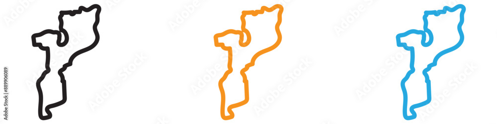 Mozambique map vector logo set collection for web app ui Mozambique map vector logo set collection for web app ui