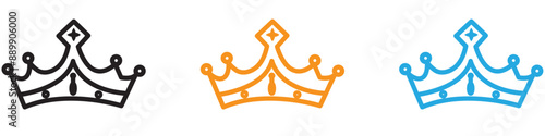 King vector logo set collection for web app ui