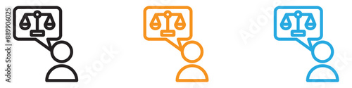Legal advice vector logo set collection for web app ui