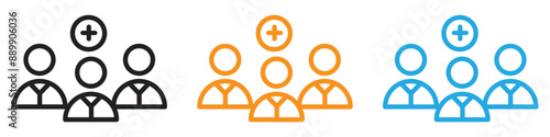 Medical team vector logo set collection for web app ui