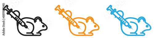 Lab rat experiment vector logo set collection for web app ui