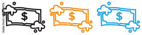 Money laundering vector logo set collection for web app ui