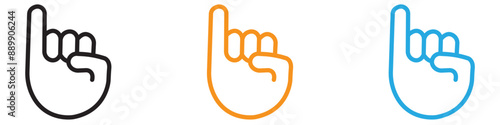 Pinky finger vector logo set collection for web app ui