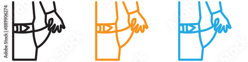 poor person empty pockets vector logo set collection for web app ui
