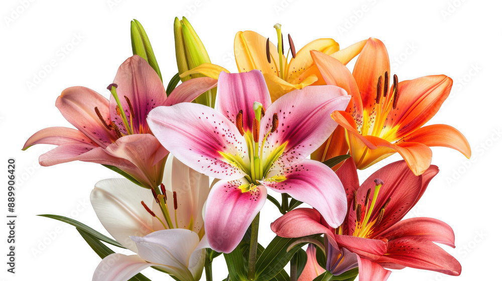 Easter Lily: Fresh Easter lily flower arrangement isolated on a pure white background Easter Lily: Fresh Easter lily flower arrangement isolated on a pure white background