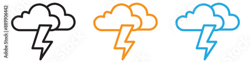 Storm vector logo set collection for web app ui