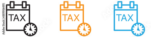 Tax reminder vector logo set collection for web app ui