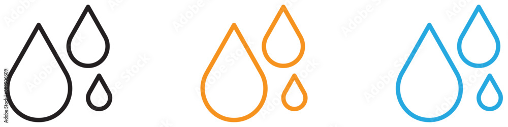 water drops vector logo set collection for web app ui water drops vector logo set collection for web app ui