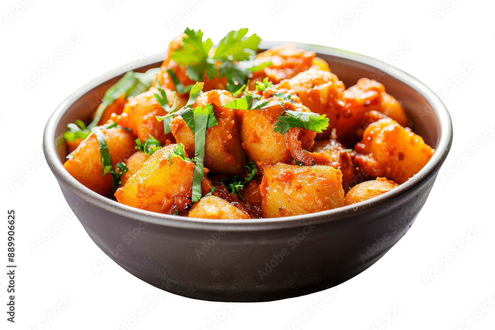 Close-Up of Spicy Potato Curry in a Bowl Close-Up of Spicy Potato Curry in a Bowl