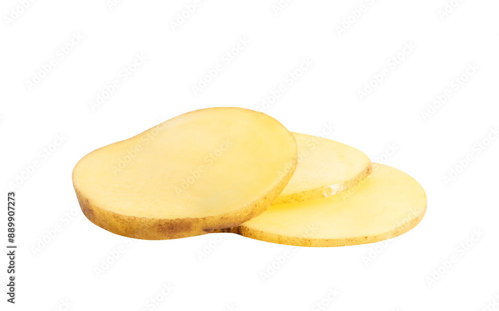 sliced potato isolated sliced potato isolated