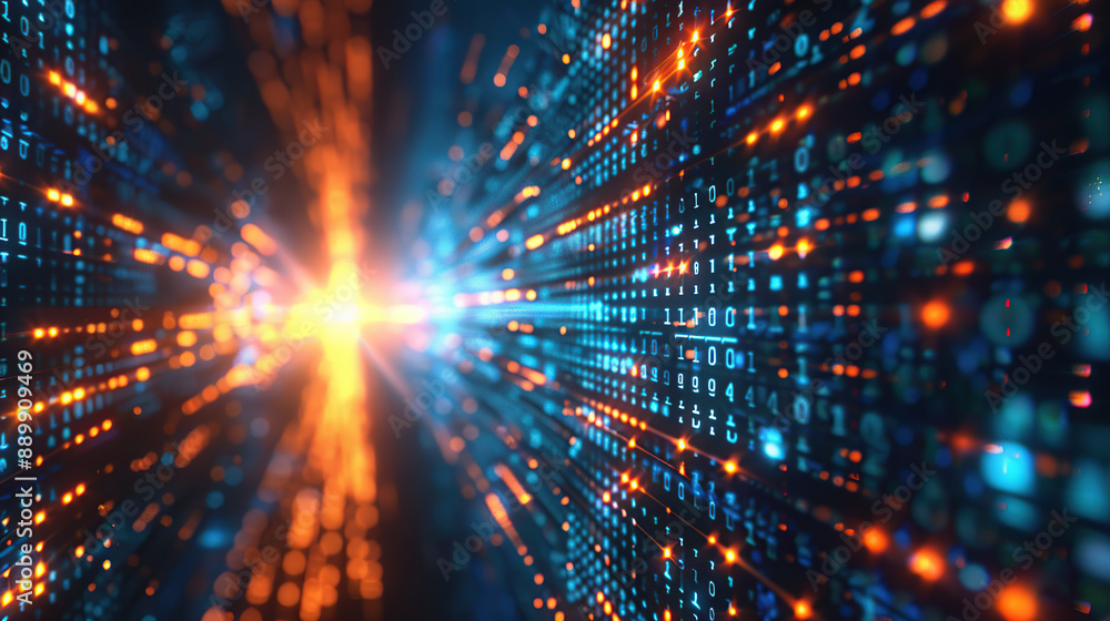 Abstract communication and future technology data flow Abstract communication and future technology data flow