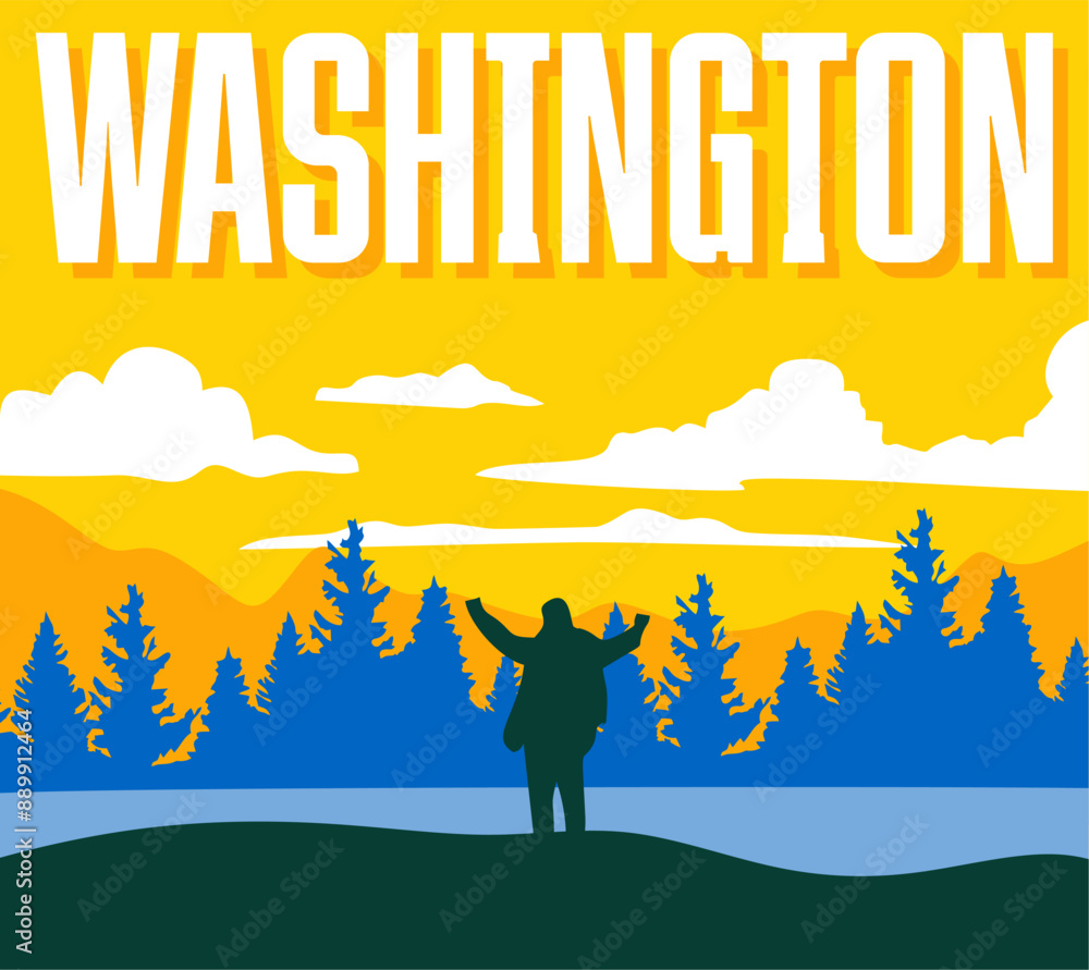 Washington State with beautiful natural views Washington State with beautiful natural views